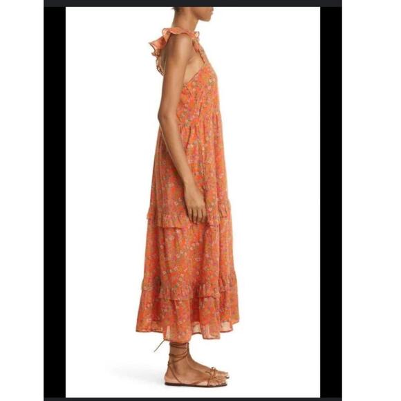 BANJANAN Penelope Dress Boundless Floral Flame Womens Size XS - Picture 13 of 13